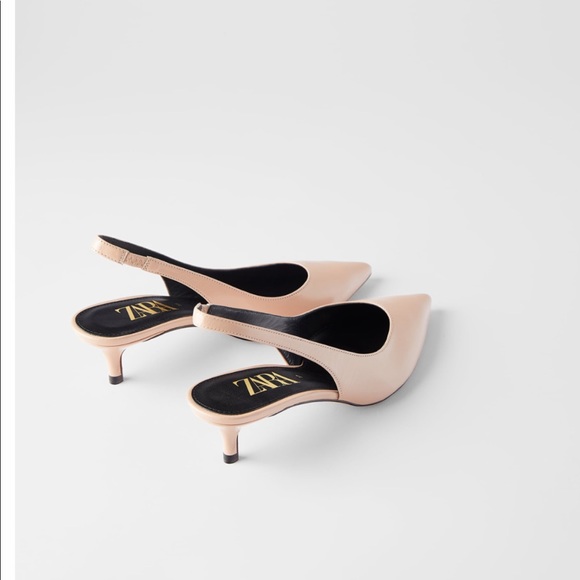 Zara Shoes - ZARA Leather Mid Heel Slingback size 8